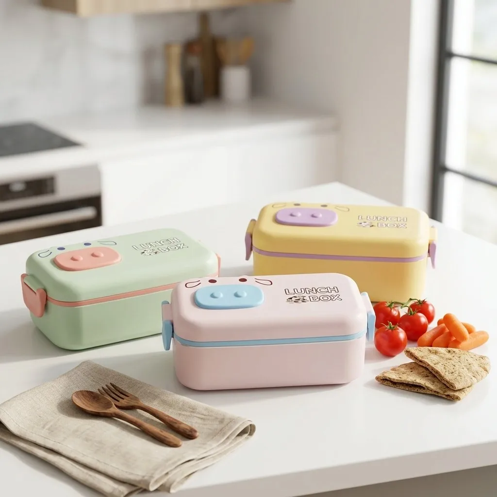 Meal Prep Or Prep Meal - Magnetronbestendige plastic bentobox, afsluitbare lunchbox, voedselbewaarcontainers