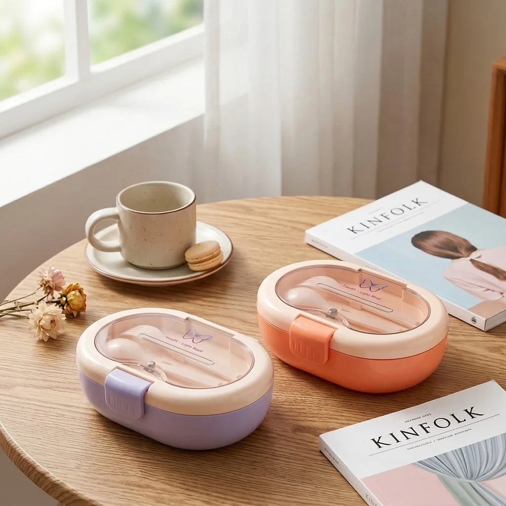 Meal Prep Or Prep Meal - Plastic bentobox met bestek, lekvrij, met