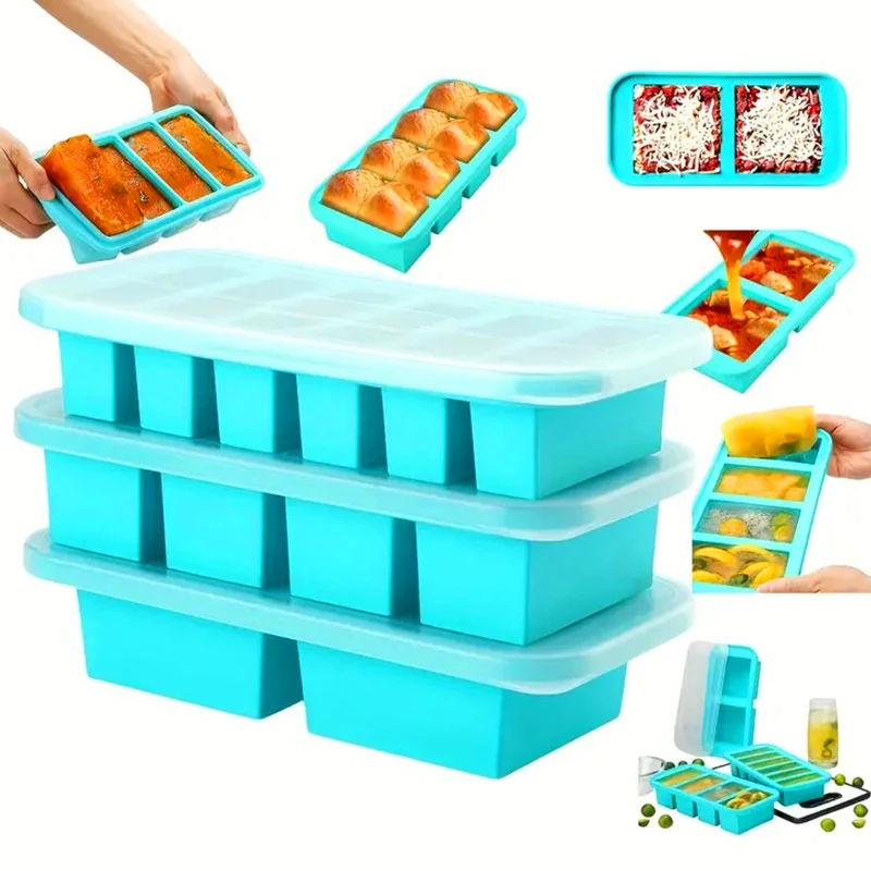 Meal Prep Or Prep Meal - 2- of 3-delige siliconen vriesbakvorm met